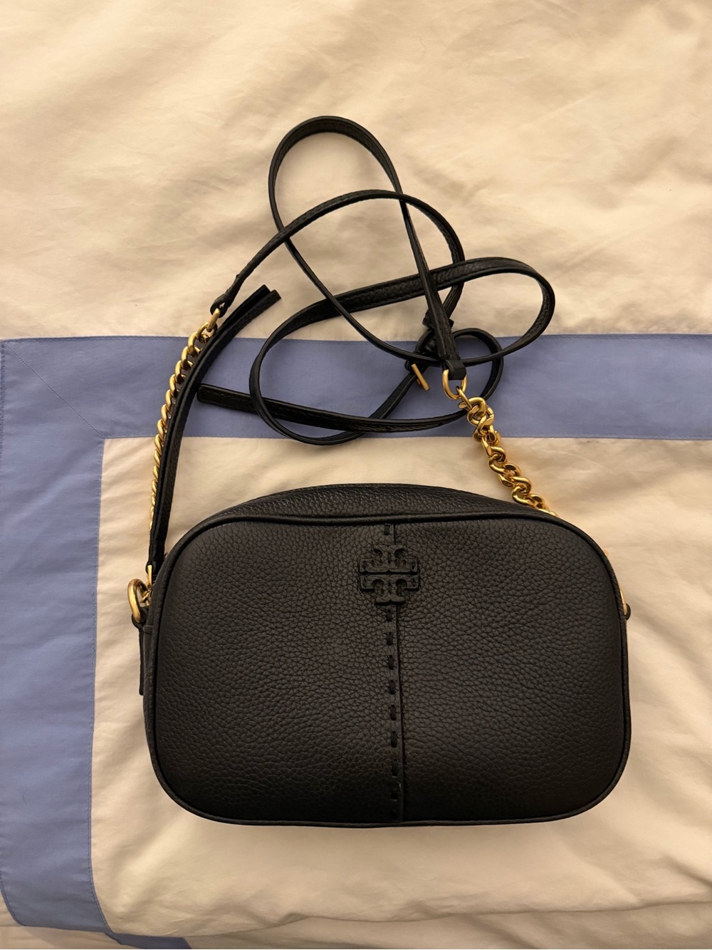 Tory Burch McGraw Leather Camera Bag GUC